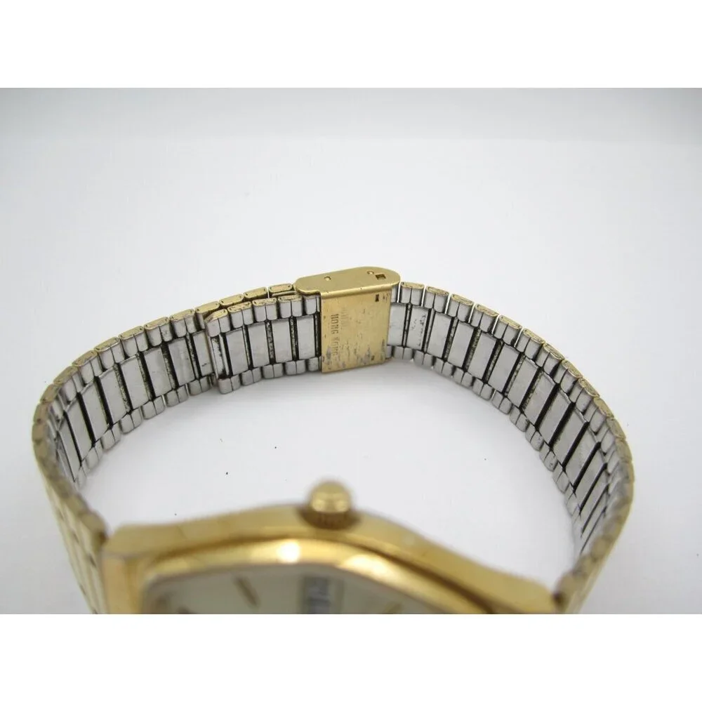 Vtg Gruen Precision Hexagon Quartz Analog 32mm Round Watch (I16) 